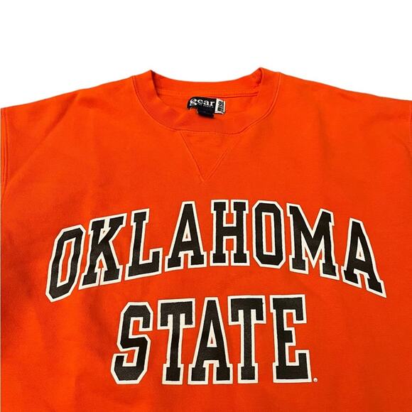 90s Lady's Oklahoma State University Crewneck Orange Sweatshirt Sz Small - Picture 4 of 7